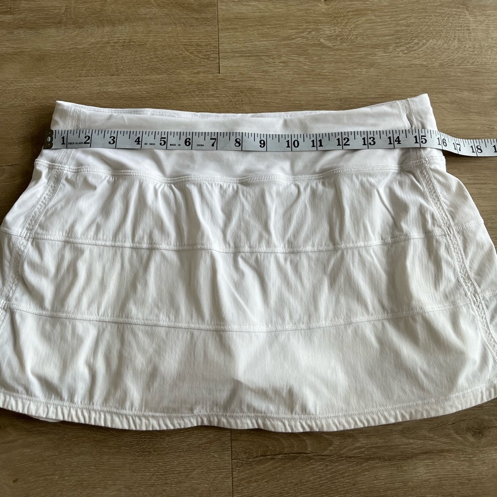 Lululemon Pace Rival Mid-Rise Skirt White SZ 8 - Picture 12 of 13